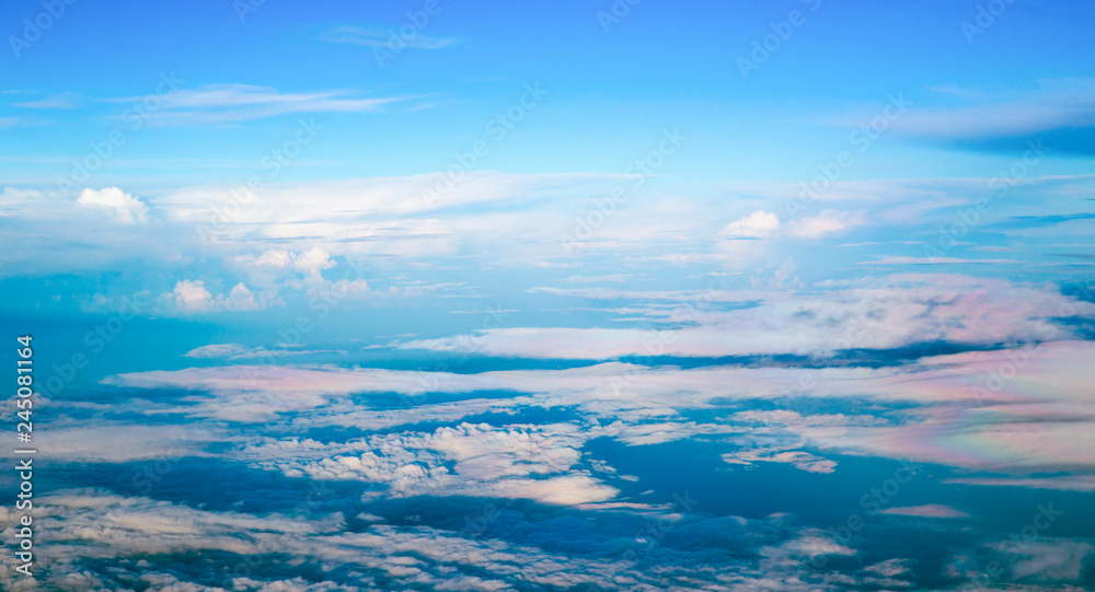 Clouds, a view from airplane window