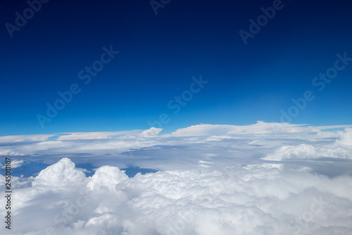 Clouds, a view from airplane window