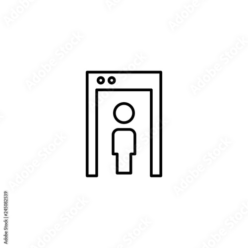 gate scanner icon vector illustration