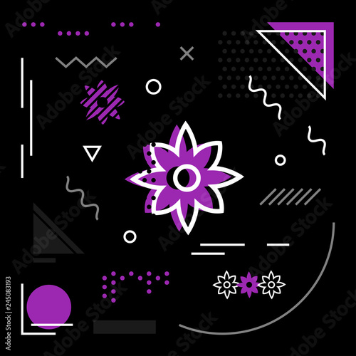 Modern background with Flower icons
