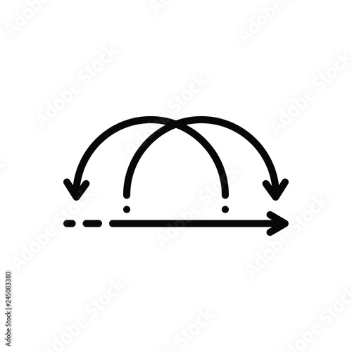 Black line icon for iterative 