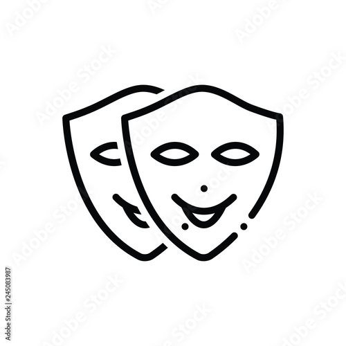 Black line icon for cosplay 
