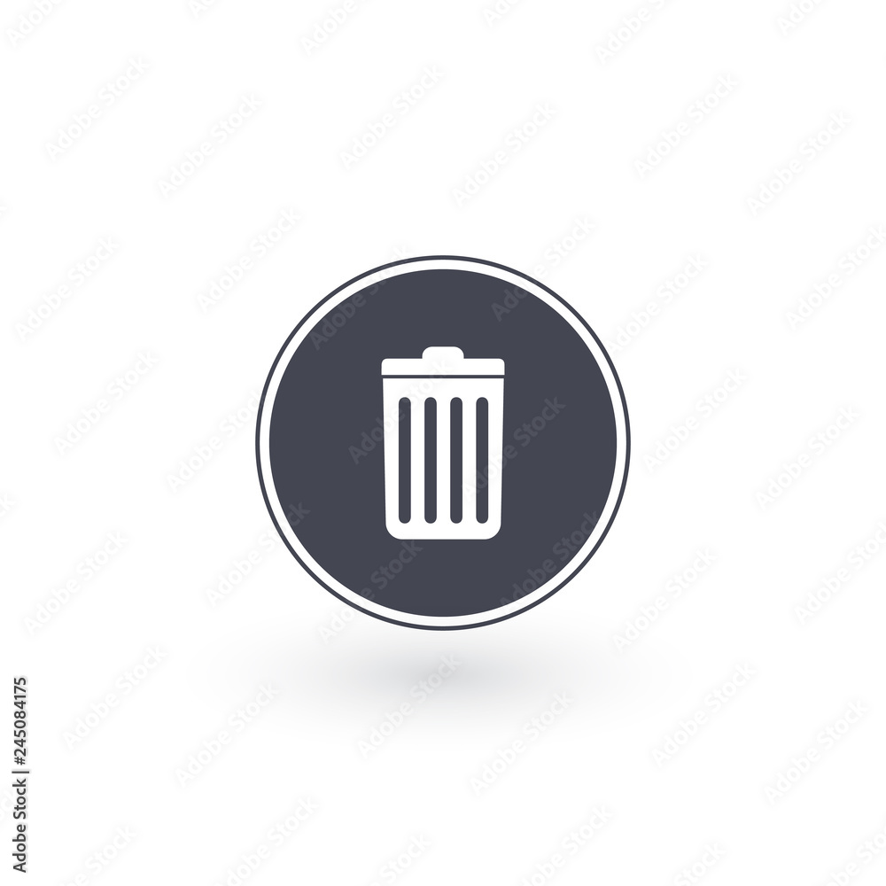 Delete icon , Trash can, Recycle bin, Garbage sign isolated on white background. Can be used for Web site, UI, apps. presentations.