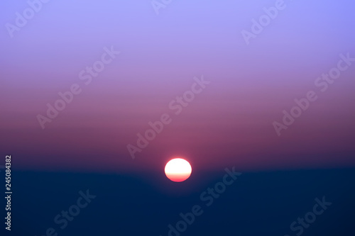 Closeup of sunrise