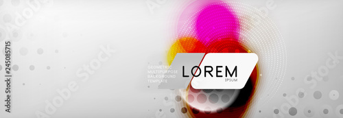 Background abstract - blurred dotted color circle shape, techno bubbles