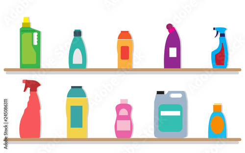 Cleaning housework bottles with liquid cleaner