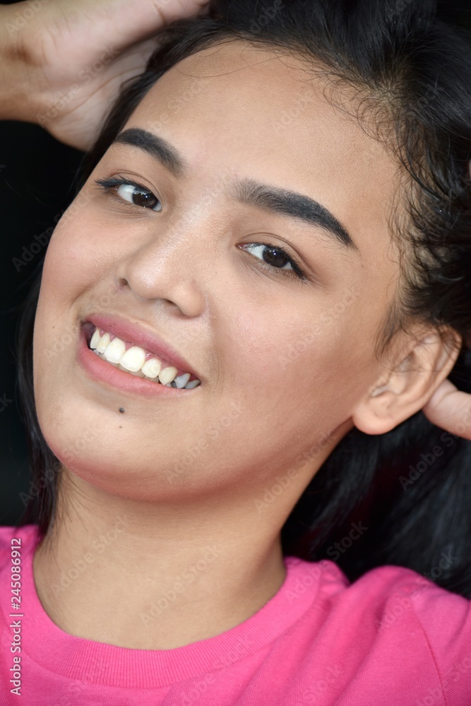 Attractive Diverse Female Smiling Attractive Diverse Female Smiling