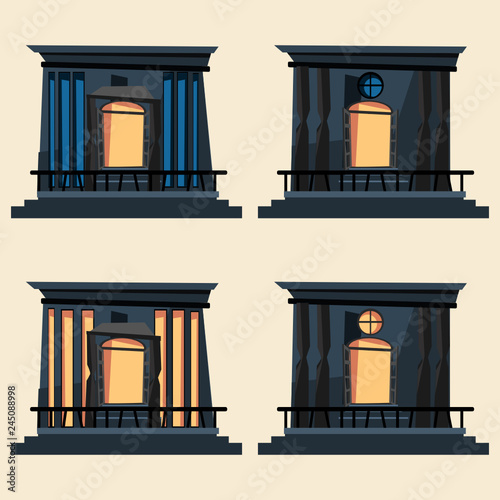 building set vector illustration photo