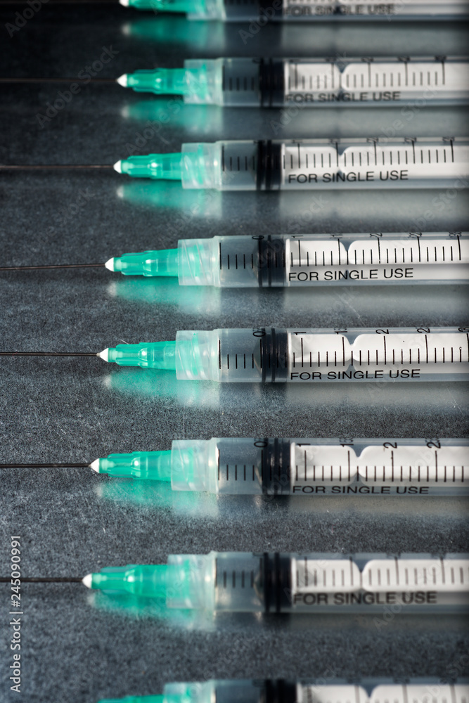 Syringes close up Syringes close up