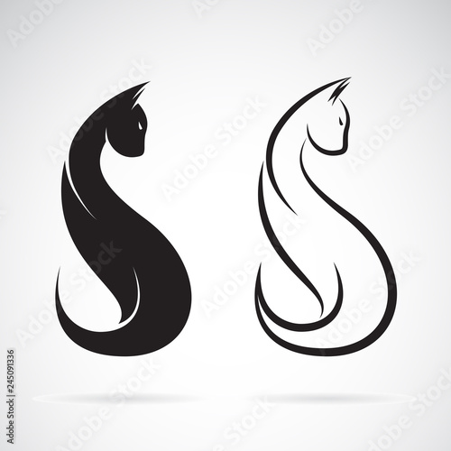 Vector of icon cat design on a white background. Pet. Animals. Easy editable layered vector illustration.