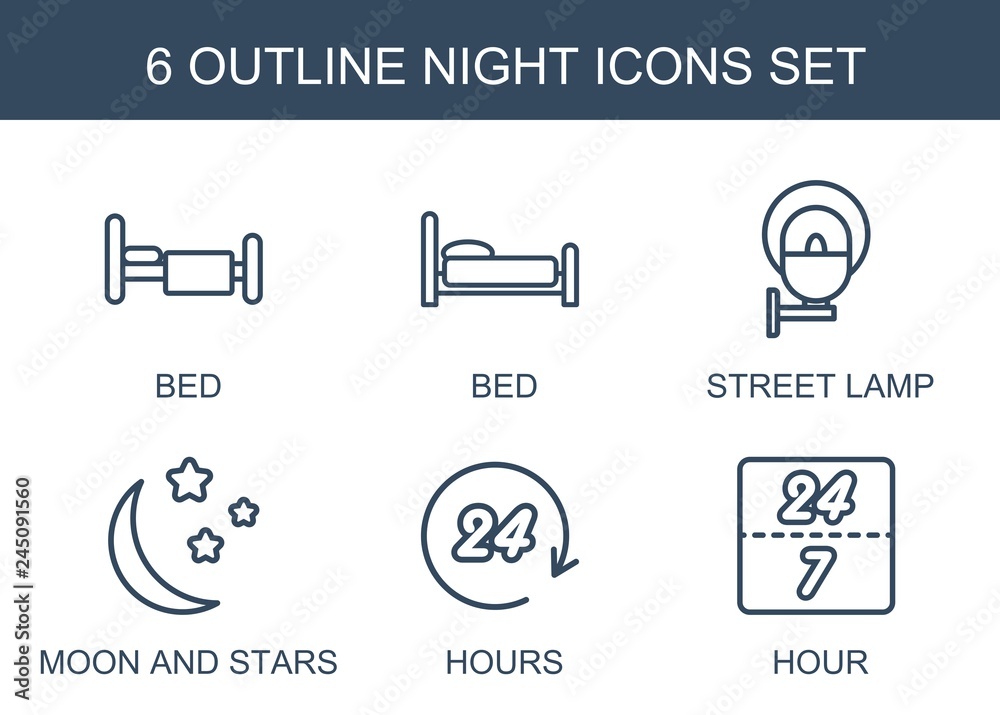 6 night icons