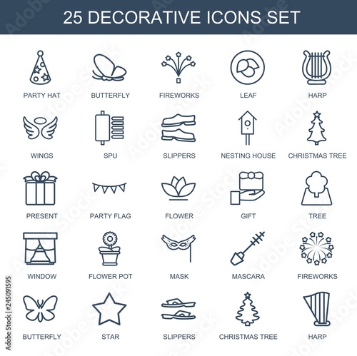 25 decorative icons