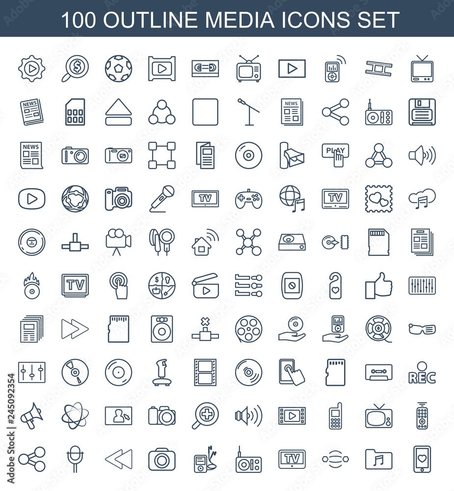 100 media icons 100 media icons