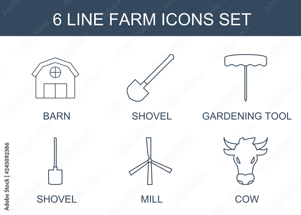 Obraz premium farm icons