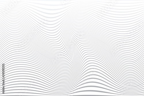 White wavy lines background. Abstract striped texture.