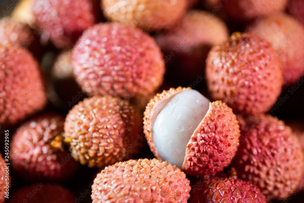 Fresh lychee background Fresh lychee background