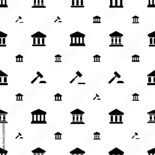 courthouse icons pattern seamless white background