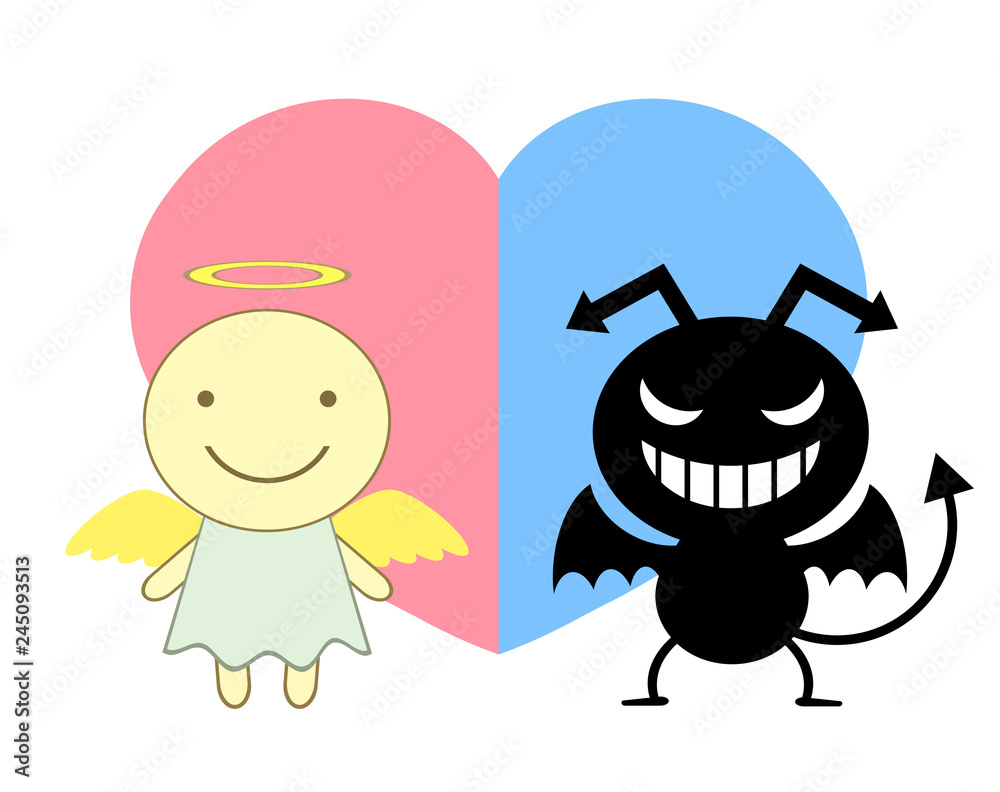 天使と悪魔 Stock イラスト Adobe Stock