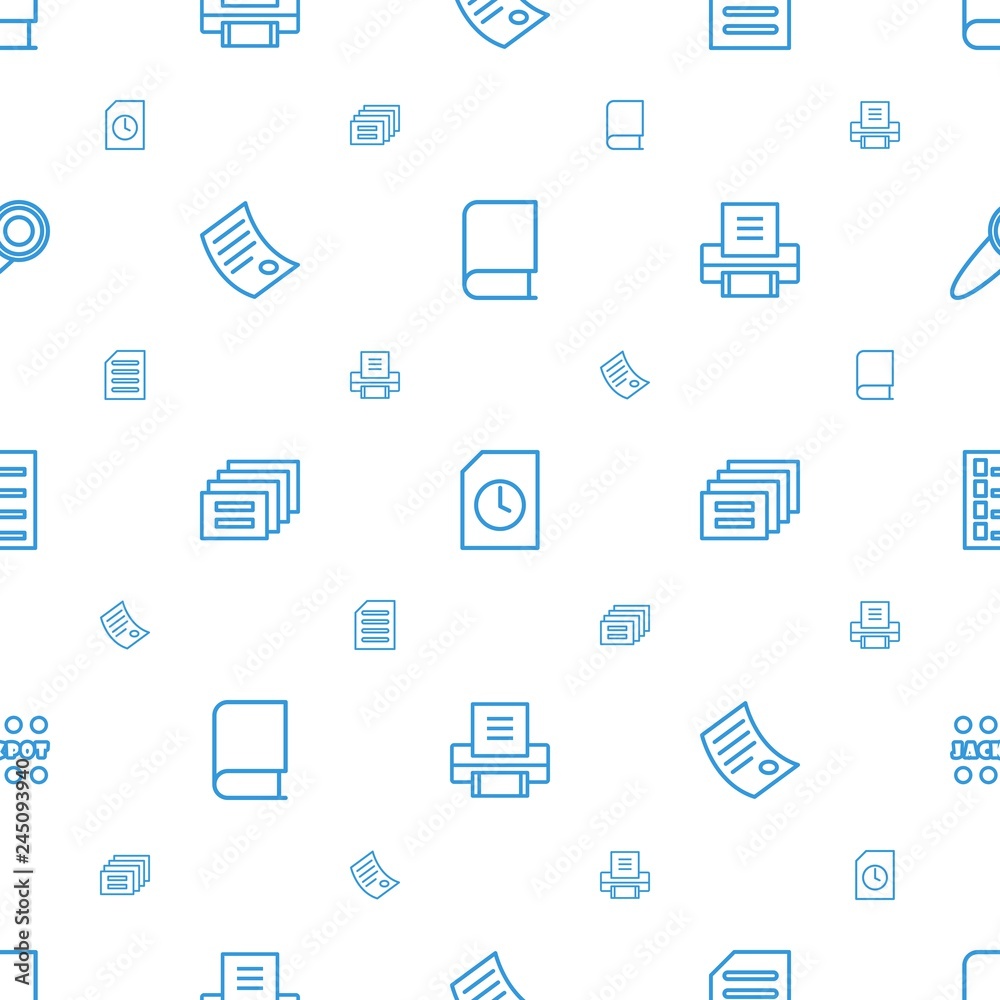 text icons pattern seamless white background