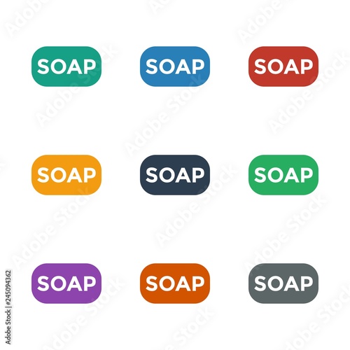 Soap for web and mobile icon white background