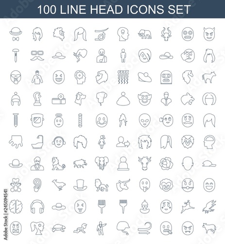 100 head icons