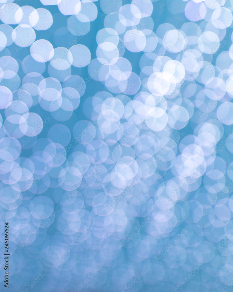 Blue bokeh of lanterns for christmas as a background Blue bokeh of lanterns for christmas as a background