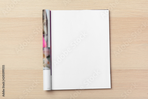 Mock-up magazine or catalog. Blank page.