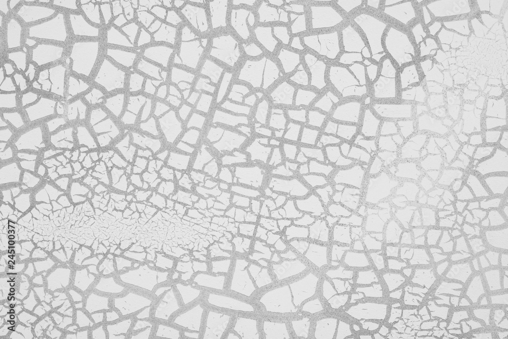 Crack texture of white, abstract background.