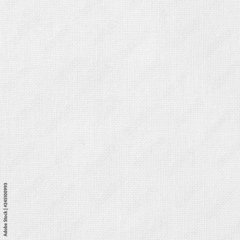 White cotton fabric texture background, seamless pattern of natural textile.