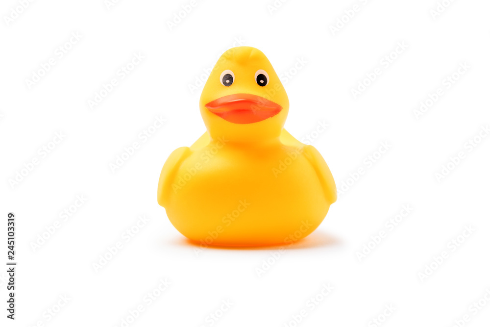 Yellow rubber duck isolated on white background Yellow rubber duck isolated on white background
