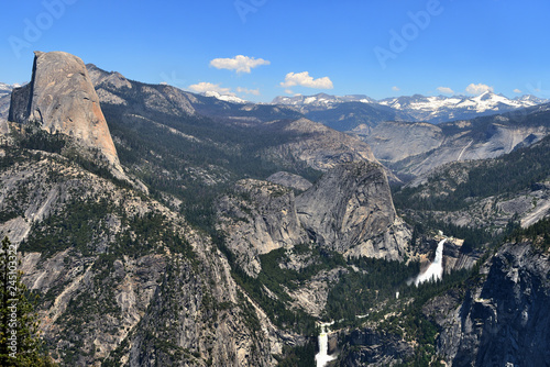 Beautiful View of Half Dome from Glacier Point in Yosemite National Park, California, USA