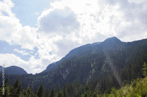 Beautiful nature of Austria mountains, waterfalls, rivers and forests