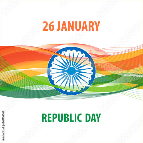 India Republic day 26 january banner.