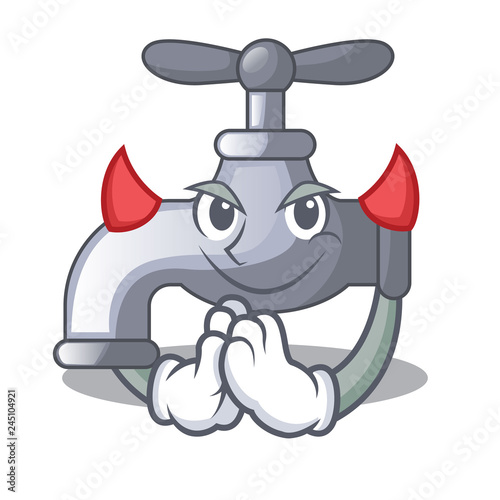 Devil water tap isolated on the character