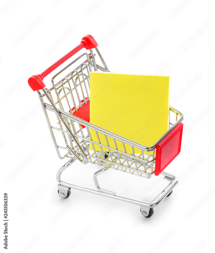 Note paper in shopping cart