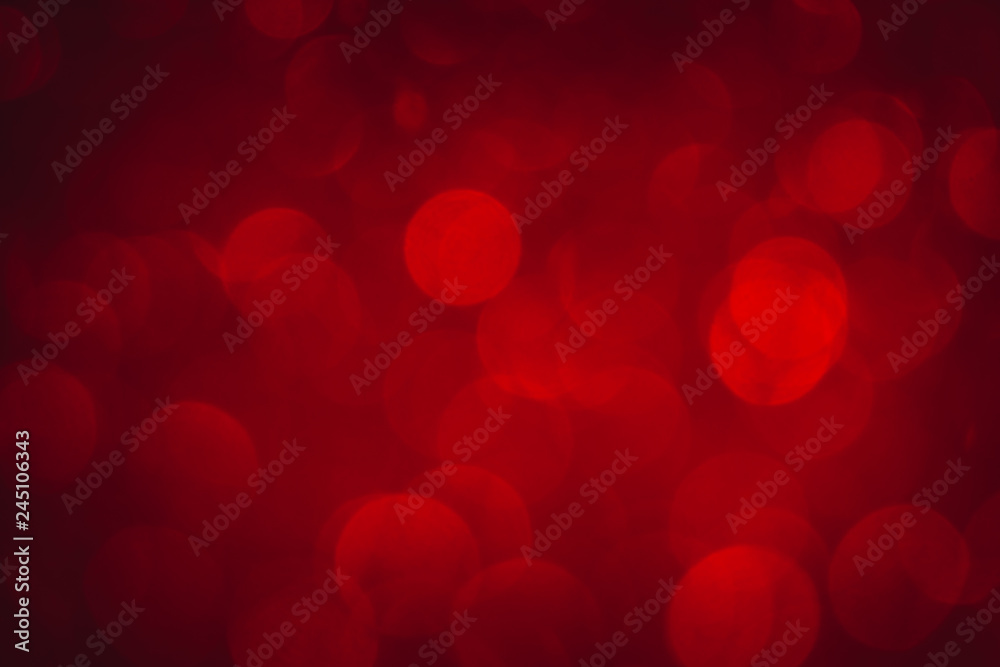 Red blurred background for Valentine's day, party, event concepts.  Red bokeh and red background.