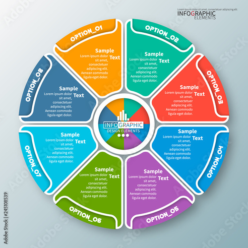 Abstract 3D Paper Infographics. Business template .Vector illustration