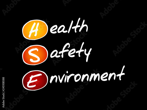 HSE - Health Safety Environment, acronym concept