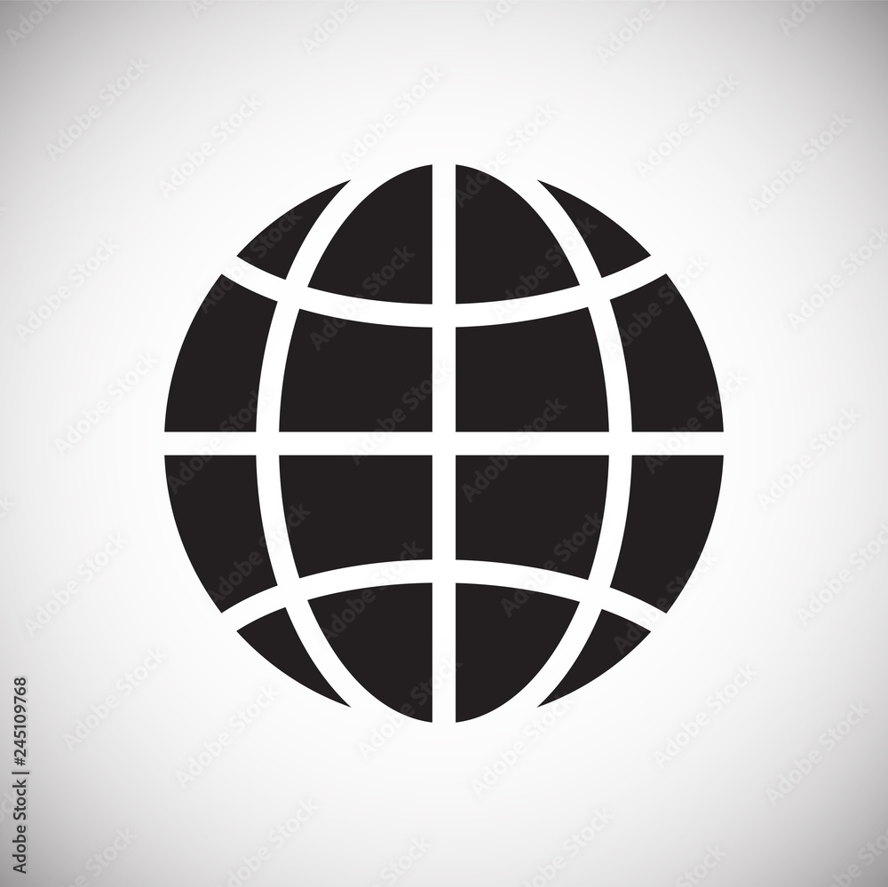 Globe icon on white background for graphic and web design, Modern simple vector sign. Internet concept. Trendy symbol for website design web button or mobile app Globe icon on white background for graphic and web design, Modern simple vector sign. Internet concept. Trendy symbol for website design web button or mobile app