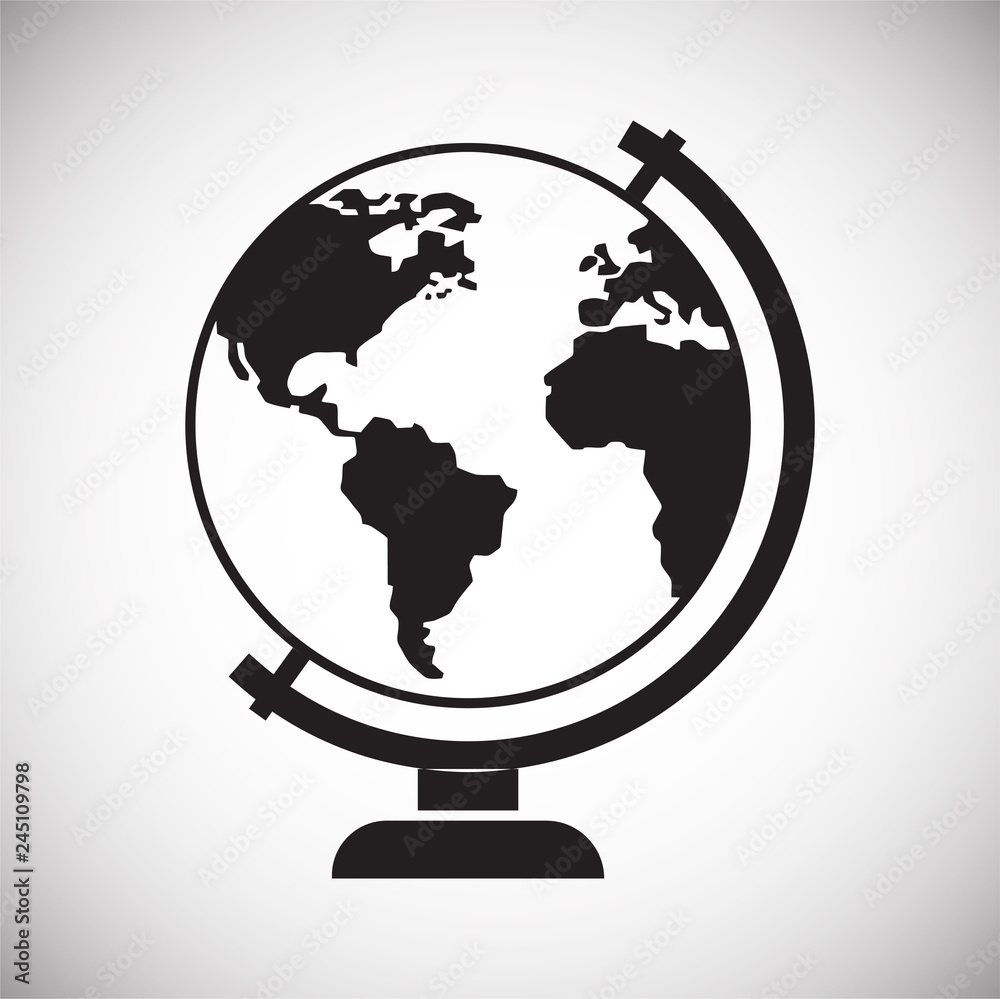 Globe icon on white background for graphic and web design, Modern simple vector sign. Internet concept. Trendy symbol for website design web button or mobile app Globe icon on white background for graphic and web design, Modern simple vector sign. Internet concept. Trendy symbol for website design web button or mobile app