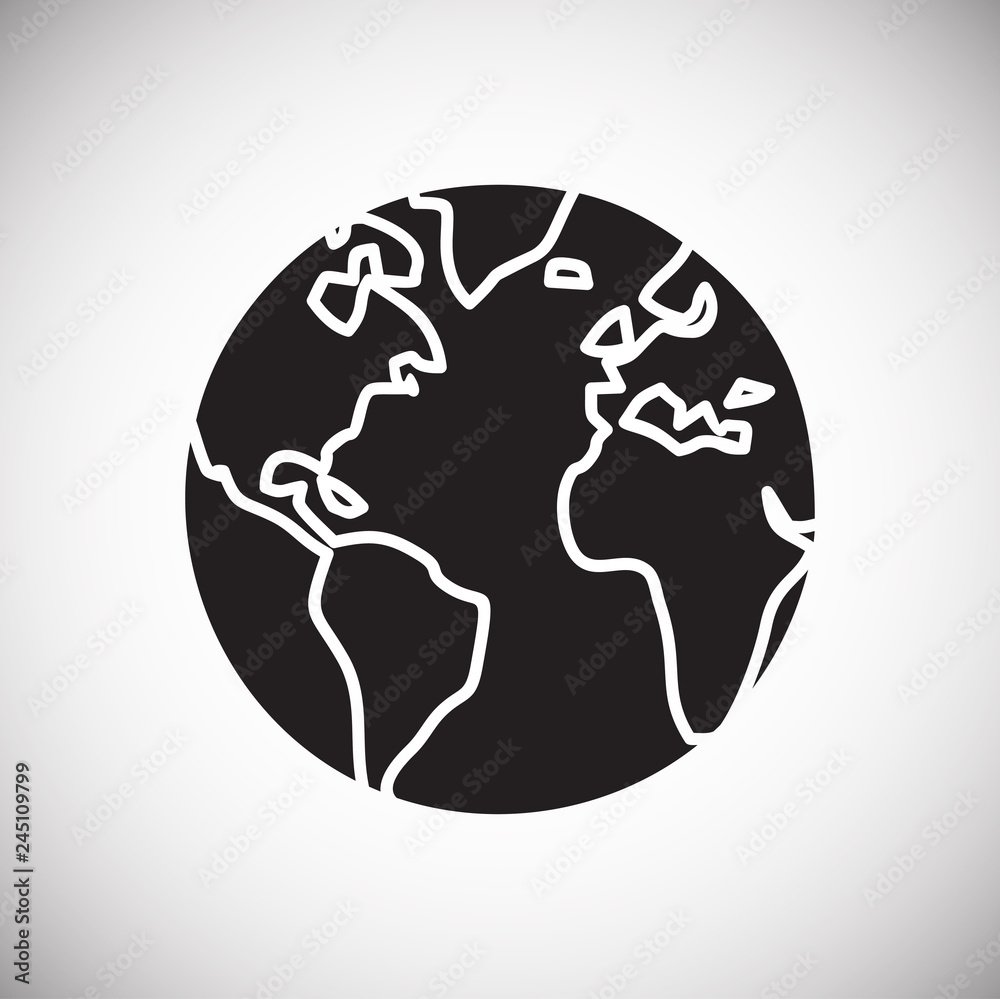 Globe icon on white background for graphic and web design, Modern simple vector sign. Internet concept. Trendy symbol for website design web button or mobile app Globe icon on white background for graphic and web design, Modern simple vector sign. Internet concept. Trendy symbol for website design web button or mobile app