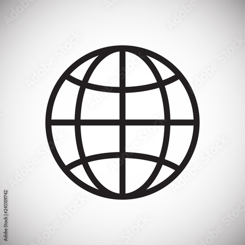 Globe icon on white background for graphic and web design  Modern simple vector sign. Internet concept. Trendy symbol for website design web button or mobile app