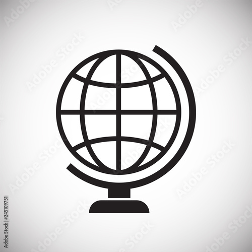 Globe icon on white background for graphic and web design  Modern simple vector sign. Internet concept. Trendy symbol for website design web button or mobile app