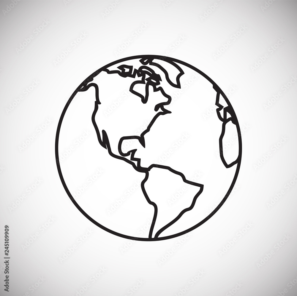 Globe icon on white background for graphic and web design, Modern simple vector sign. Internet concept. Trendy symbol for website design web button or mobile app Globe icon on white background for graphic and web design, Modern simple vector sign. Internet concept. Trendy symbol for website design web button or mobile app