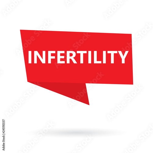 Infertility word on a speach bubble- vector illustration