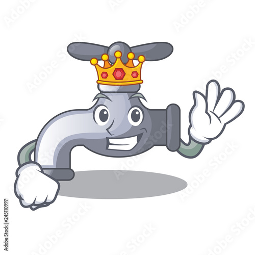 King water tap in shape wooden cartoon