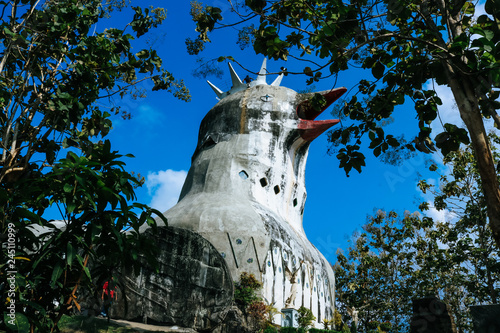 The chicken church (Gereja Ayam), a prayer house shaped like a pigeon - a popular tourist attraction near Yogyakarta in Indonesia photo