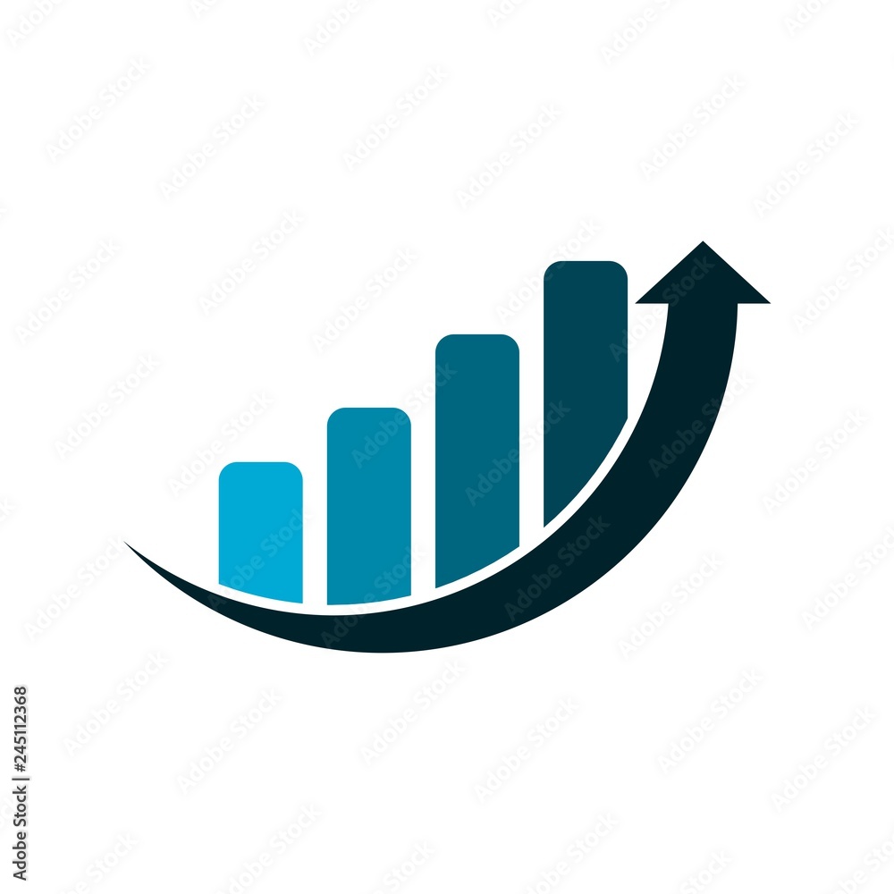 Growth chart icon or logo, Growth Chart Logo Template Growth chart icon or logo, Growth Chart Logo Template