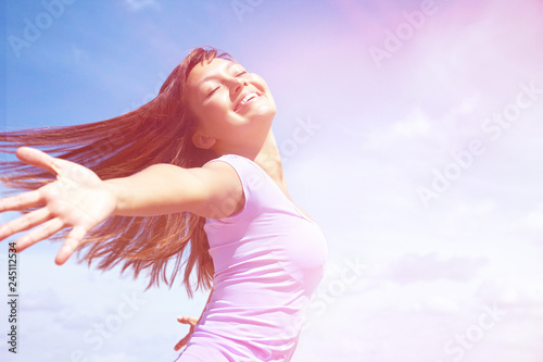 happy young woman