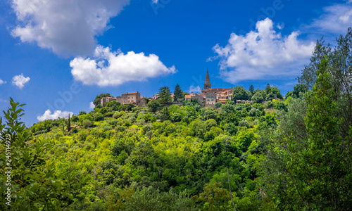Mountain village Groznjan  Istria  Croatia